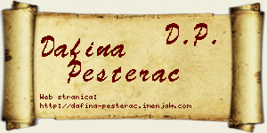 Dafina Pešterac vizit kartica